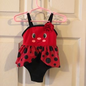 Never worn ladybug bathing suit